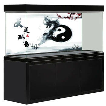 

[JX-1067] Fish Tank Background HD Calligraphy Series Aquarium Sticker Mural Decoration Painting Pattern Size Can Be Customized