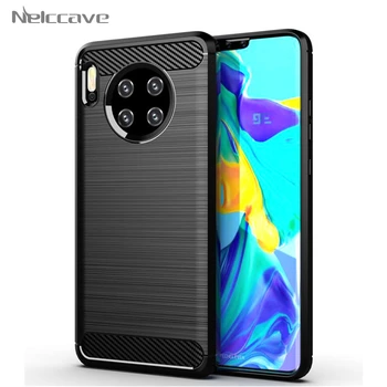 

100Pcs Carbon Fiber Silicone Case For Huawei Mate 30 20 20X 10 9 Y9 Y7 Y5 Y6 Pro 2019 Nova 7 6 5 5T 5i Anti-Fingerprint Cover