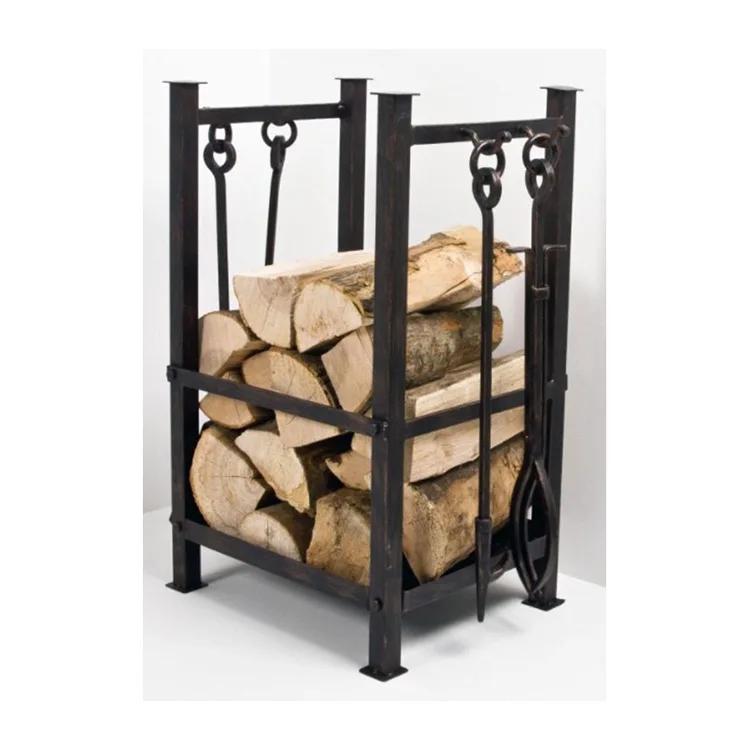 

New Style Brazier Fireplace Tool Firewood Rack with Tool Poker Broom Spatula