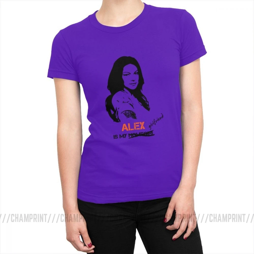 Alex Vause Is My Girlfriend, женская футболка, оранжевый, новинка, черные топы, футболки OITNB tv Vogue, футболки, винтажная одежда для женщин - Цвет: Фиолетовый