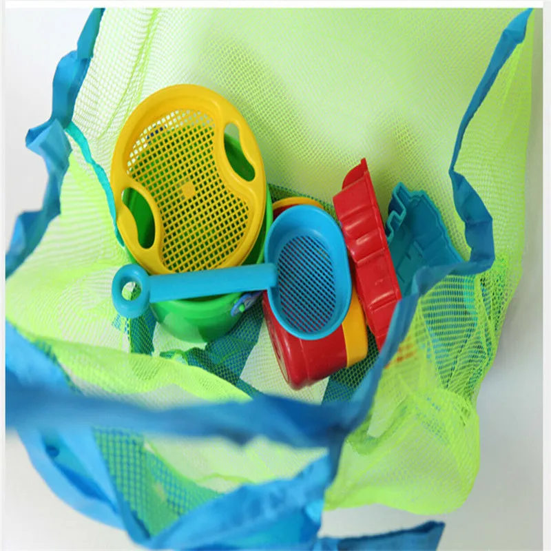 Пляжная игрушка мешок для хранения мелочей сумка детская складная пляжная сумка сетчатый мешок Органайзер зеленая, Сетчатая Сумка Сумочка