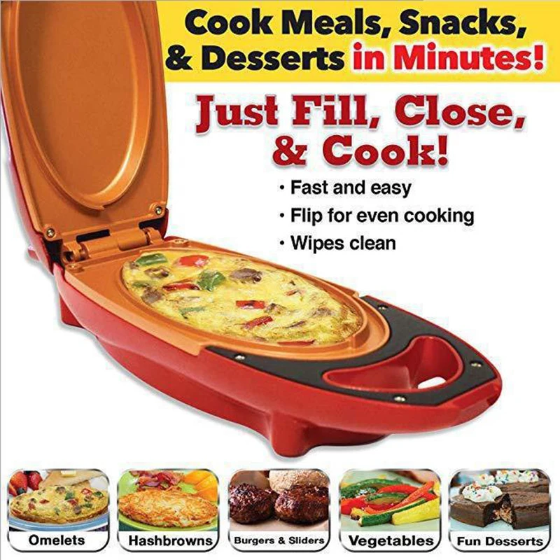Electric frying pan steak barbecue plate smoke-free non-stick pot heating frying pan pizza maker omelette maker 2
