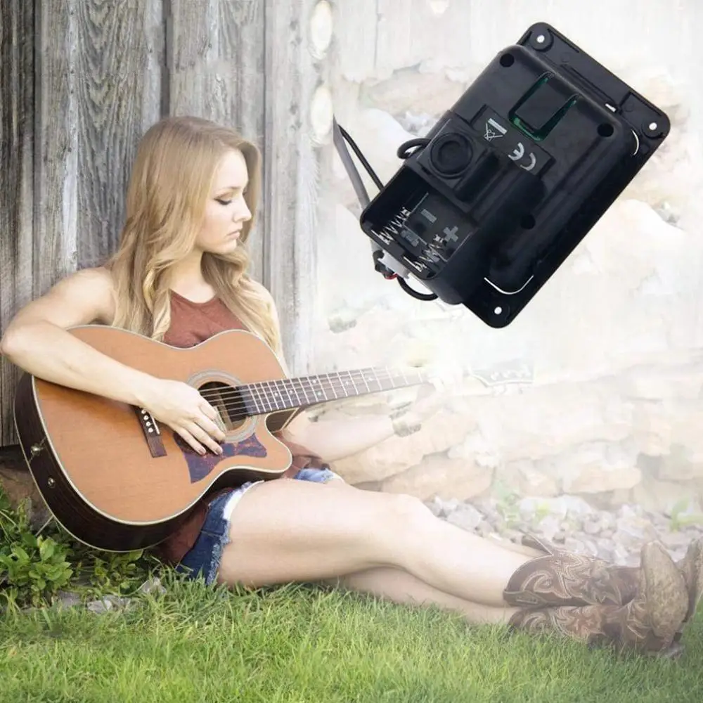 Yibuy Sound Hole Pickup with Tone Volume Controller Knobs for 4 String Guitar