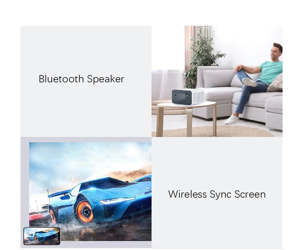 projector near me Xiaomi mijia Projector 2 Full HD 1080P Projector 800 ANSI Auto Keystone Correction Home Theater Support 4K Video Android Beamer small projector