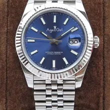 Роскошные брендовые новые автоматические механические мужские часы Datejust из нержавеющей стали с сапфиром, серебром, зеленым, черным, синим, серым циферблатом 40 мм