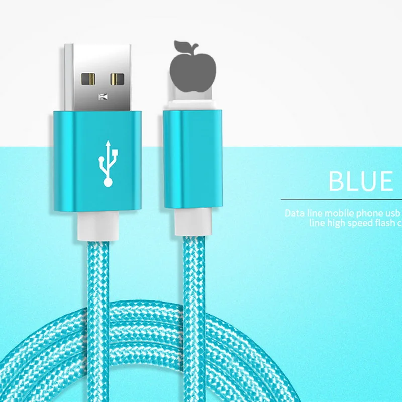 USB кабель для iPhone Xs Max Xr X 8 7 6 6 S 5 5S iPad Быстрая зарядка зарядное устройство кабель для мобильного телефона для iPhone провод шнур 0,25 м 1 м 2 м - Цвет: Blue