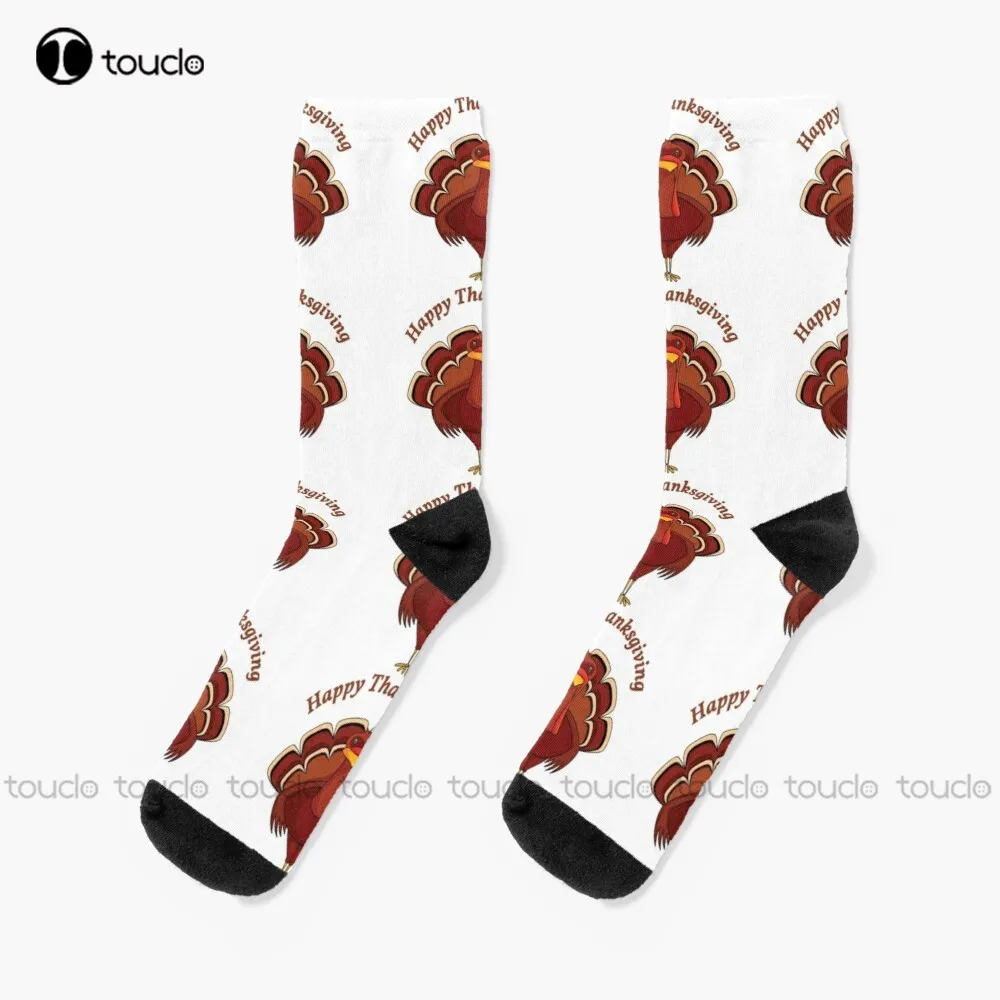 

Happy Thanksgiving Design Socks Usa Socks Christmas Fashion New Year Gift Unisex Adult Teen Youth Socks 360° Digital Print