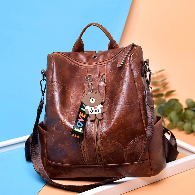 

2019 Fashion Women Backpack High Quality Youth Leather Backpacks for Teenage Girls Female School Shoulder Bag Bagpack mochila