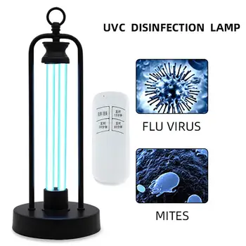 

38W UVC Ozone Germicidal Ultraviolet Disinfection Lamp UV Light Timer For Disinfect Bacterial Kill Mites Deodorizer For Masks