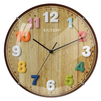 

Lovely Cartoon Wall Clock Fashion Creative Minimalist Digital Wall Clock Kids Quartz Orologio Parete Home Decoration ZB50WC