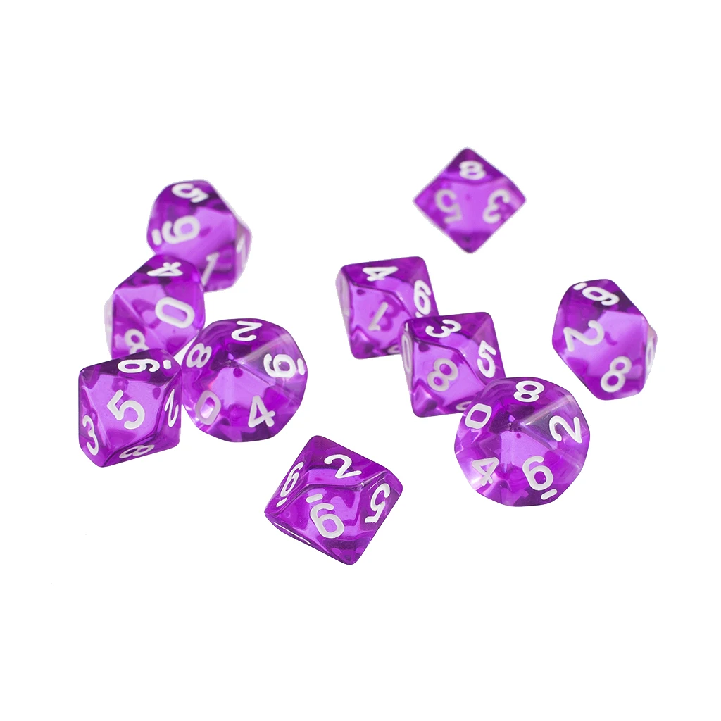 10 PCS/SET 10 Sided Plastic Polyhedral Dice Set Blue Bulk Numeral Dices Table Board Game Accessories for RPG Gmes 10 PCS/SET 10 Sided Plastic Polyhedral Dice Set Blue Bulk Numeral Dices Table Board Game Accessories for RPG Gmes
