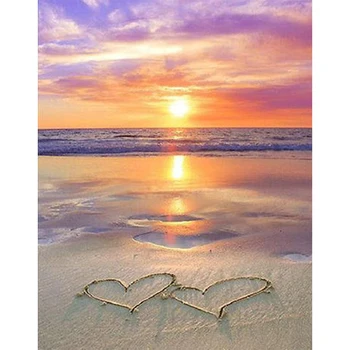 

Sunset Scenery Diamond Painting DIY Beautiful Mosaic Kit Cross Stitch Gift DIY Cross Embroidery Eco-friendly Craft