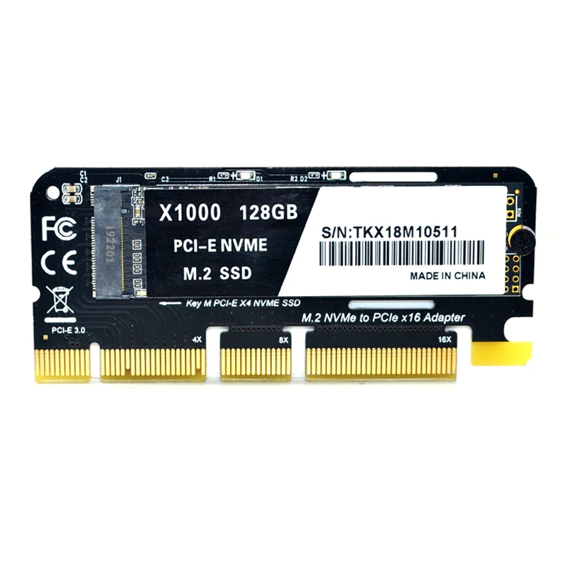 Адаптер PCIE на M2 M.2 NVME адаптер SSD PCIE3.0 X16 переходная карта M ключ для PCI Express 3 0 X4 2230 2280
