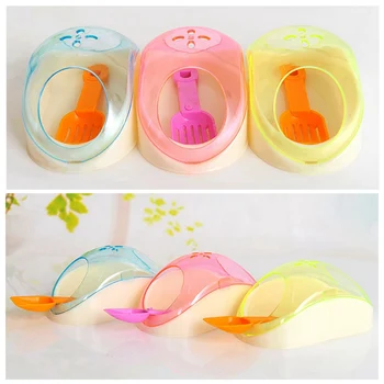 

Wholesale Pet Hamster Supplies Hamster Bath Sand Room Double Door Hamster Toilet Hamster Bathroom With Sand Shovel Random Color