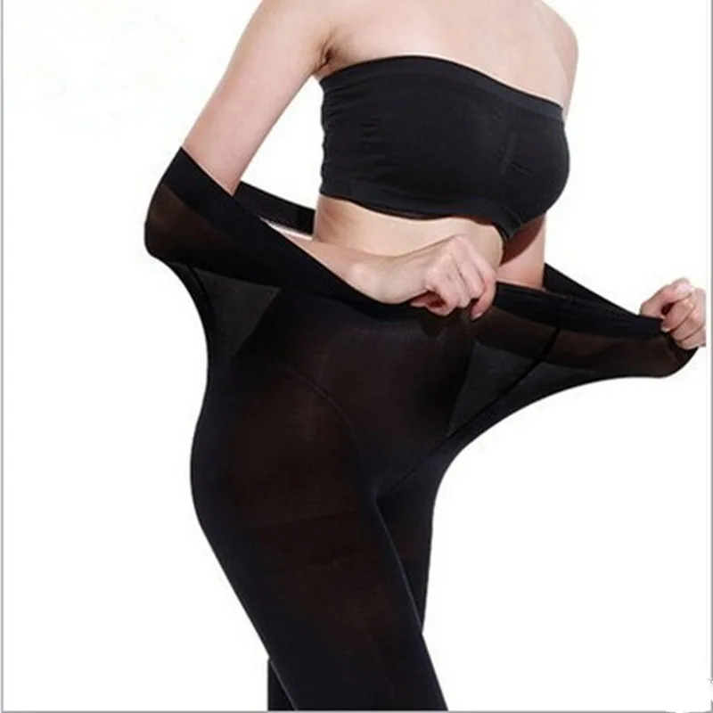 BS06 супер эластичные женские теплые однотонные колготки размера плюс Nylons дамские