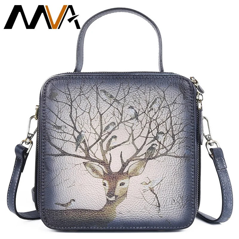 

MVA Vintage Women's Genuine Leather Bag Luxury Women's Designer Handbag Ladies Shoulder/Crossbody Bags For Womens Messenger Bags