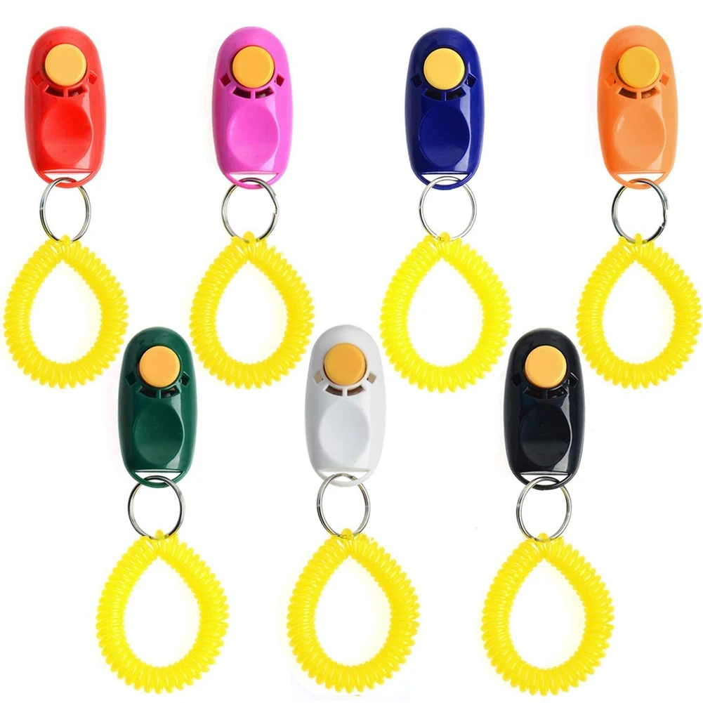 Guía de entrenamiento portátil para perros y gatos, botón grande, correas de muñeca, entrenador, botón delicado, para mascotas
