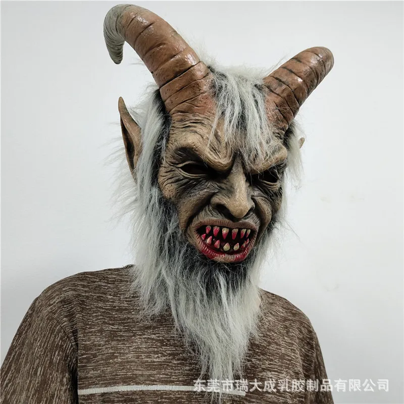 

Scary mask demon devil Lucifer Horn latex Masks Halloween movie cosplay decoration Festival Party Supply props Adults Horrible