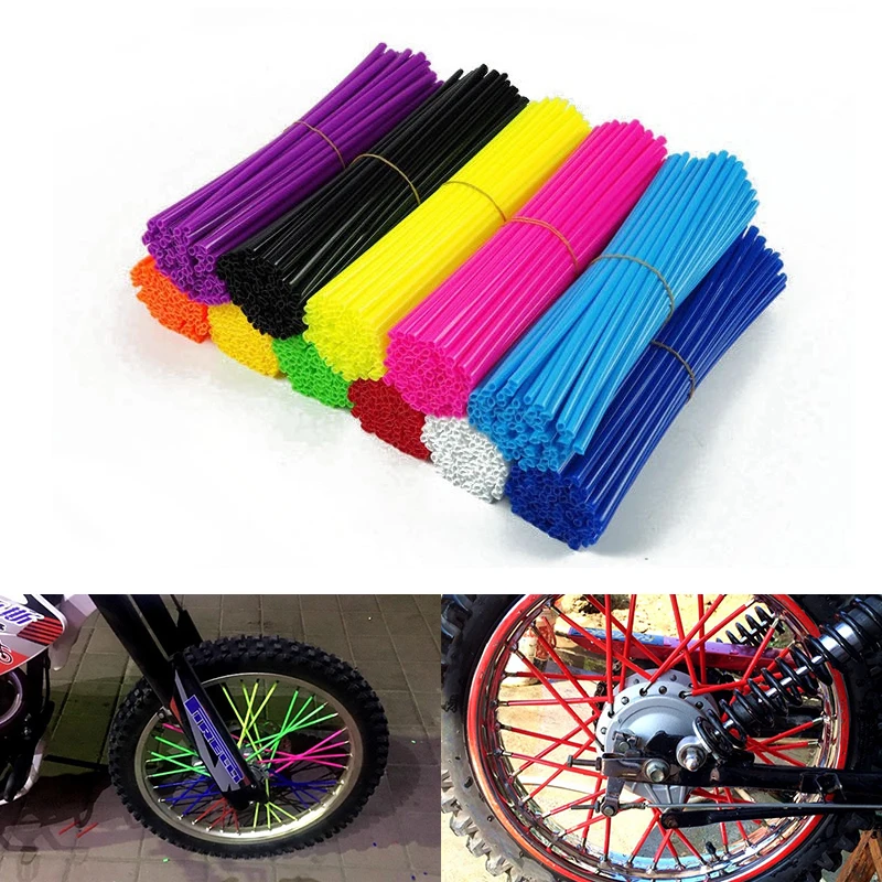 

72pcs/set Universal Motorbike Off Road Wheel RIM Spoke Skins covers for KTM EXC EXCF EXC F 125 250 450 500 KAWASAKI