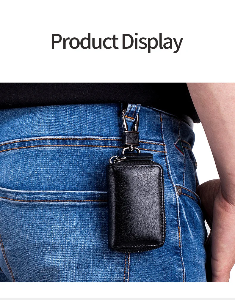 New Car Key Bag Cover High Quality Leather Keychain Car Key Case for Men Casual Mini Automobile Key Holder Organizer Pouch Women