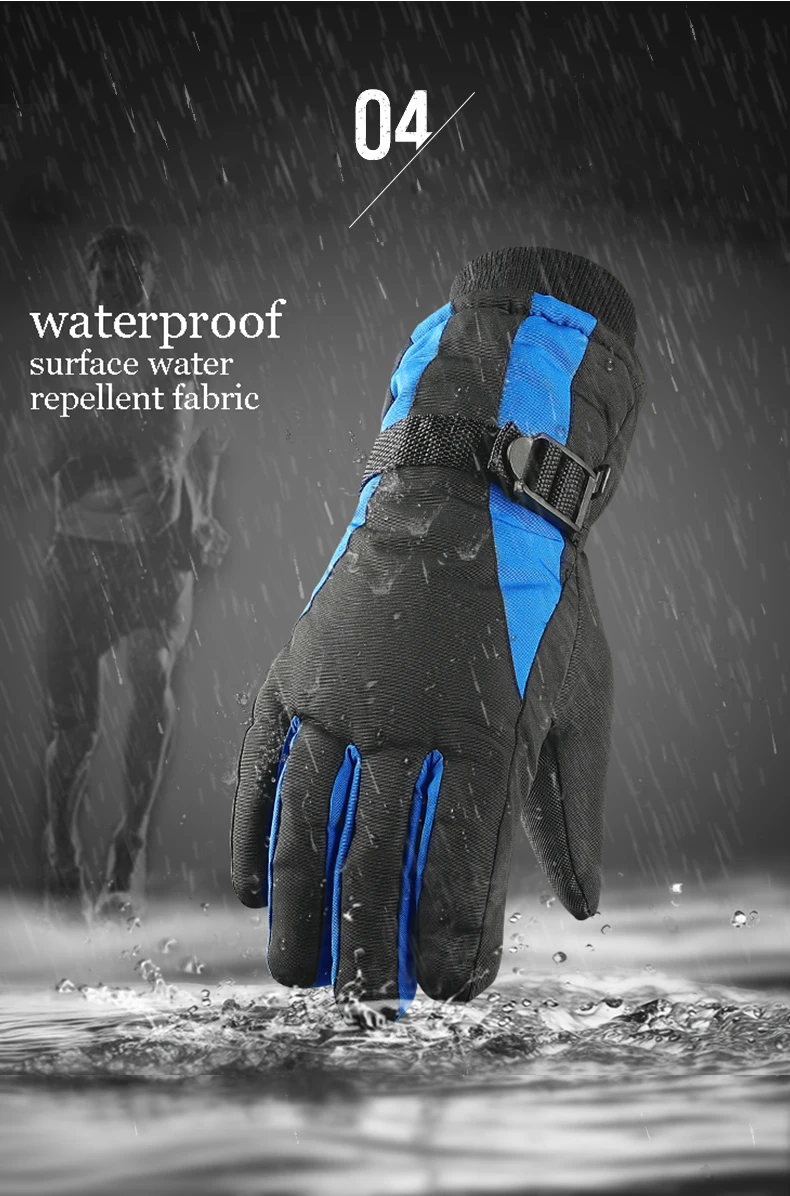 SAENSHING мужские лыжные перчатки Утепленные перчатки для сноуборда зимние теплые спортивные перчатки водонепроницаемые ветрозащитные изысканные теплые флисовые зимние