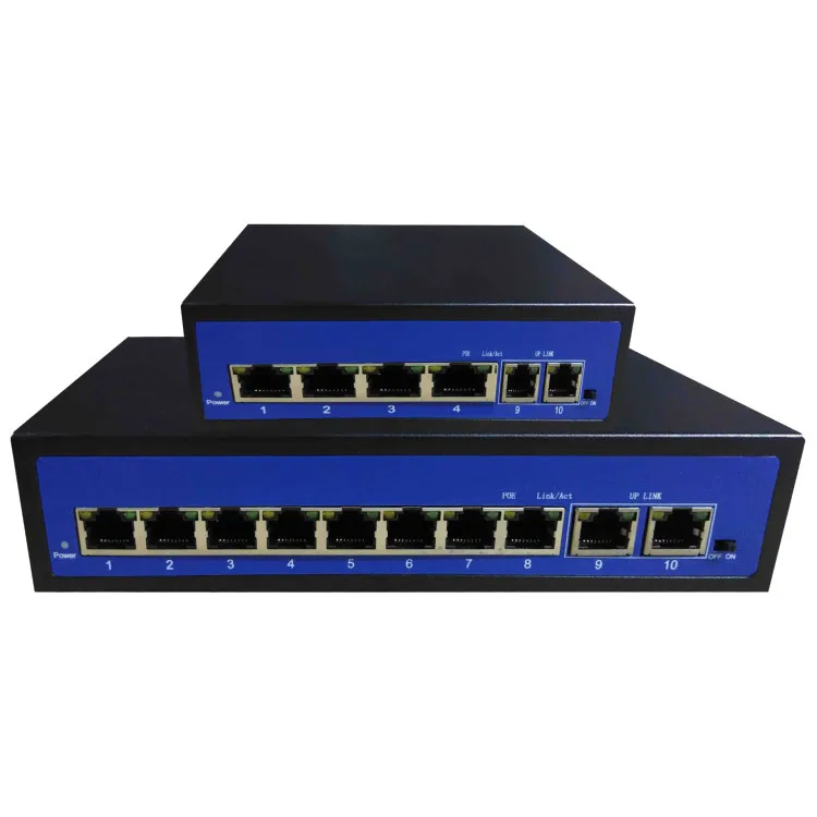 4ch/8ch POE switc 48 в 90 Вт сетевой переключатель POE Ethernet с RJ45 сетевыми портами IEEE 802,3 af/at подходит для системы видеонаблюдения/беспроводной