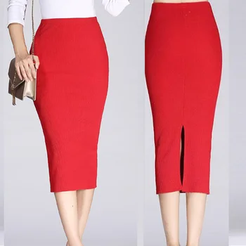 

Bonjean Women's Pencil Skirt New Casual High Waist Slim Skirts Women Young Girl Summer Female Falda