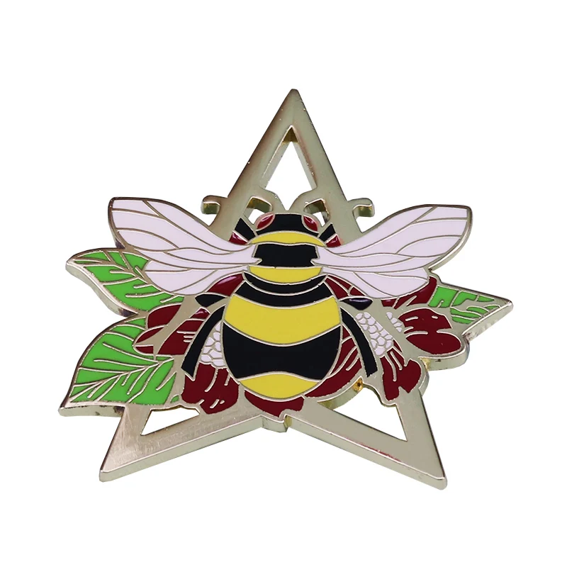 Pentagramma Bumblebee Smalto Pin Gioielli Di Stregoneria Soprannaturale