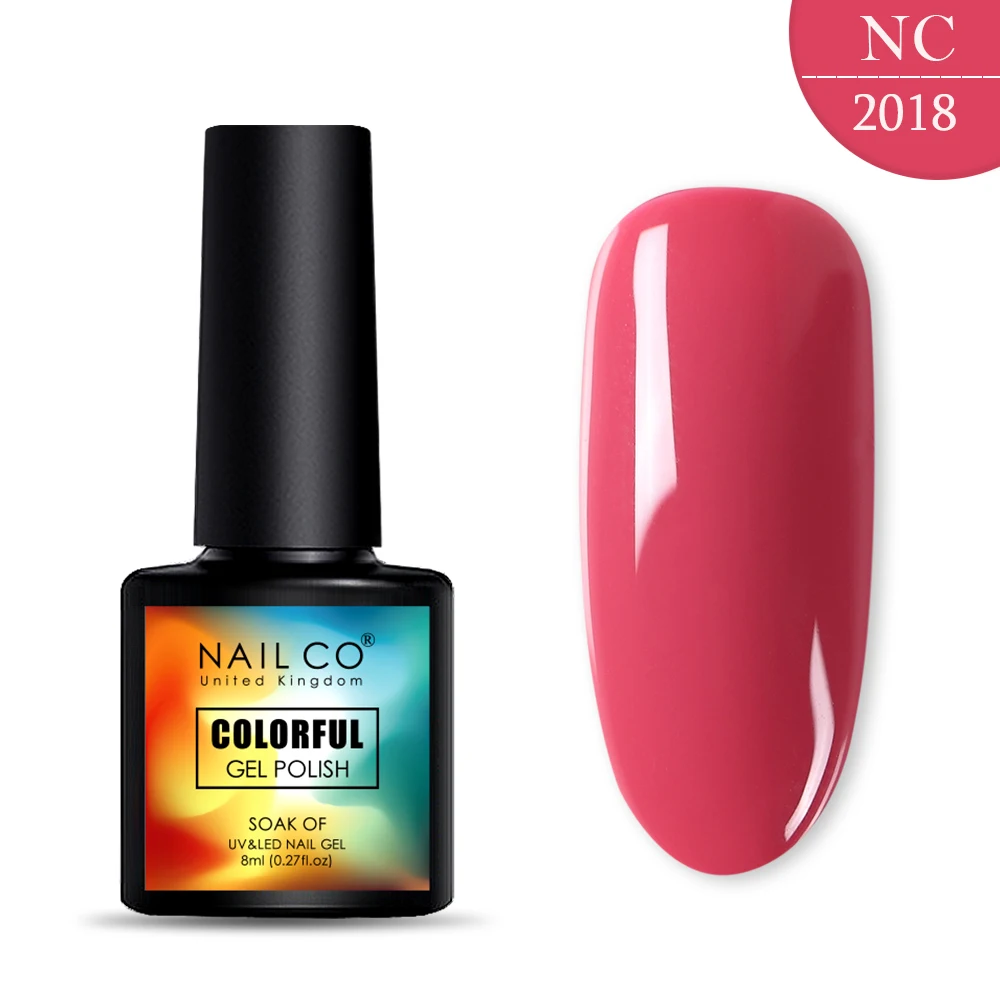 NAILCO, 8 мл, 130 цветов, Гель-лак для ногтей Lucky color, Гель-лак для ногтей, дизайн ногтей, Гель-лак Esmalte Nails Lak Hybrid Soak Off - Цвет: 2018