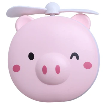 

Pig Beauty Portable Led Mirror Pocket Fan Usb Charging Mini Handheld Fan With Mirror Led Light Portable Small Fan