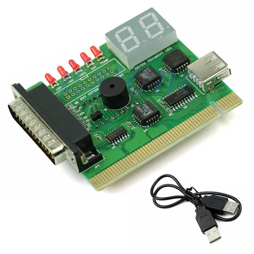 Post - карта (пост - карта) pci для компьютера. Post плата. Usb-анализатор материнской платы. плата диагностики компьютера. плата диагностики компьютера.