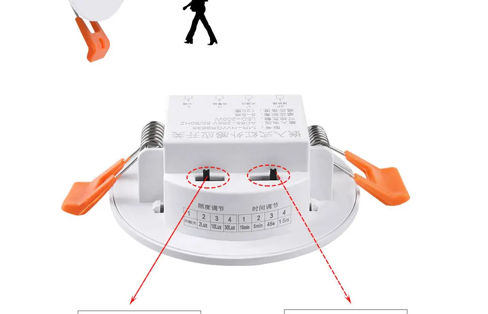 Звуковой светильник, переключатель движения PIR, умный переключатель E27, 220 В, 110 В, AC, Автоматическое включение/выключение, светильник, держатель лампы, потолочный датчик, модуль детектора