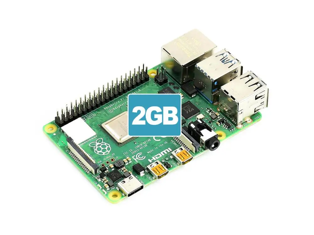 

Оригинальный Raspberry Pi 4 Model B, 2 Гб ОЗУ, полностью обновленный, более мощный процессор, более Быстрая сеть