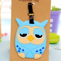 Creative Owl Design Luggage Tag - Durable Silicone Travel Accessory (7)