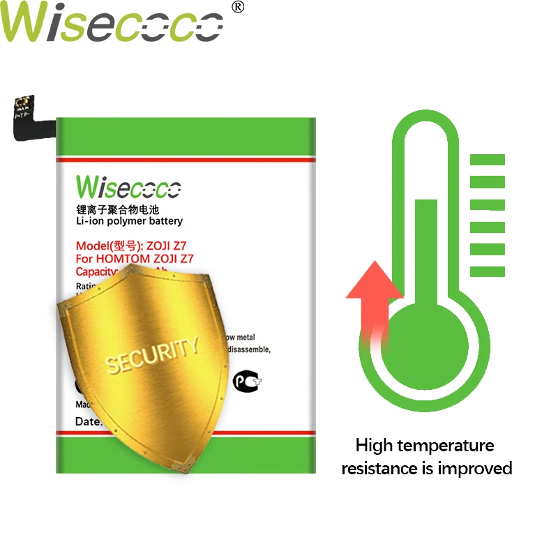Батарея Wisecoco Z 7 4000 мАч для телефона заменяемая батарея HOMTOM ZOJI Z7 + номер