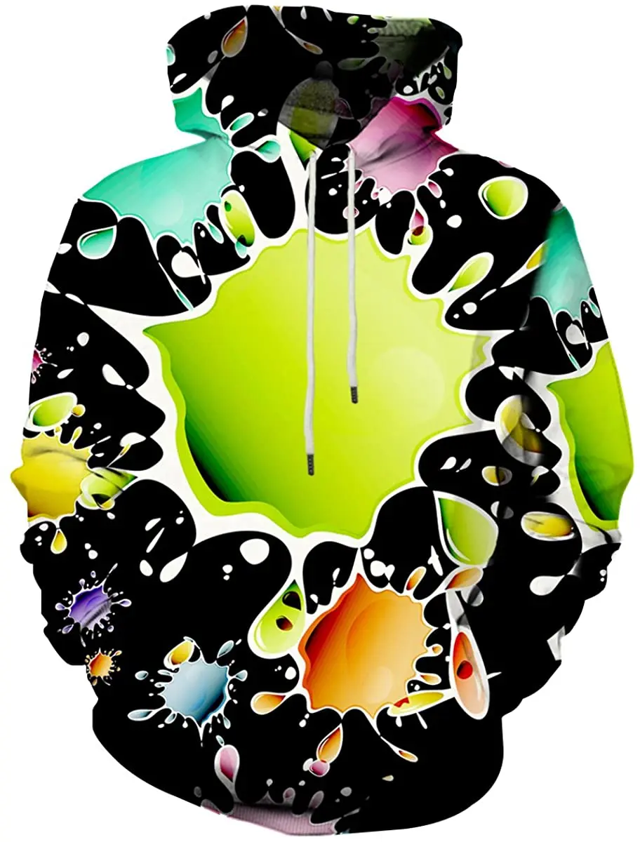 

Men Hip Hop Clothing Hoodie Unisex Realistic 3D Galaxy Printed Big Pockets Drawstring Pullover Hoodie Hooded Sweatshirt Hoodie