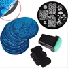 1 set Nail Art Stamp 10 style pattern plate nail paint polish gel Stamping kit Template tools 3