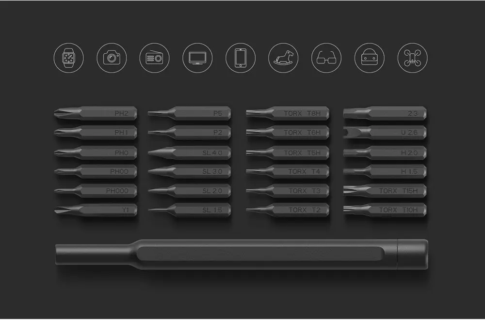 Xiaomi Mijia Wiha 24 в 1 прецизионный изысканный набор отверток 60HRC магнитные биты Xiaomi домашний комплект ручная работа Инструменты для ремонта ежедневно