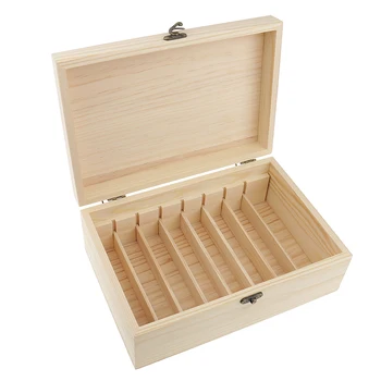 

Large Capacity 8 Rows Natural Wooden Box Essential Oil Storage Display Carry Case Holds 5ml/10ml/30ml Aromatherapy Oil Bottles
