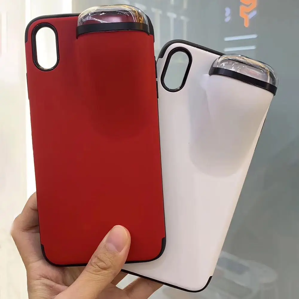 DHL 50 шт. 2 в 1 чехол для телефона, коробка для хранения наушников для iPhone 11 Pro XS MAX XR X 7 8 Plus Airpods 1 2 Pro Мягкий силиконовый чехол