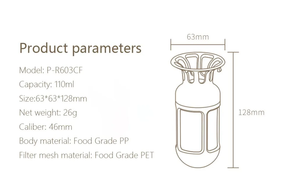 Millet фильтр для кофе Kisskissfish Xiaomi дорожная чашка Moka умная бутылка для кофе Acssoories кофе Berwer Чайный фильтр