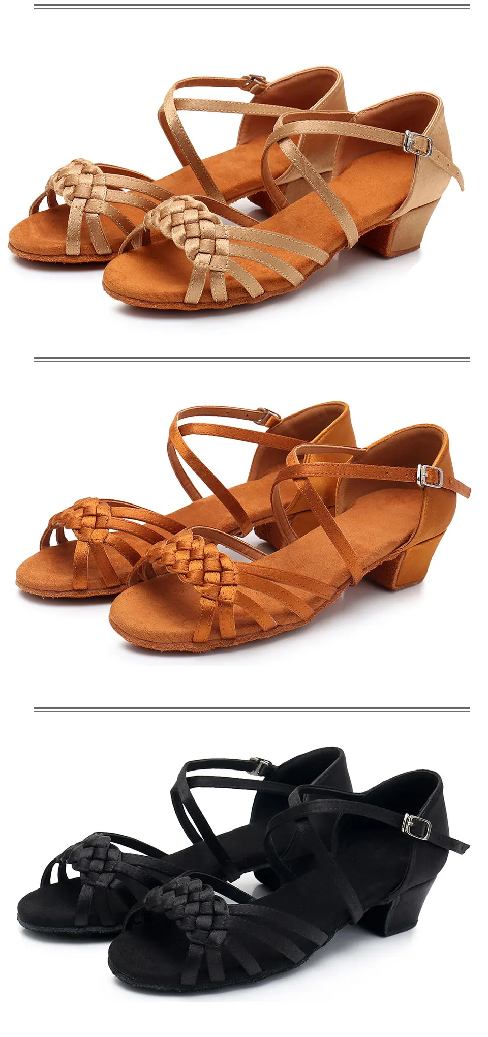 New Latin Dance Shoes Ladies Dancing Shoes Professional Women Sneaker Girls Jazz Ballroom Salsa Dance Shoes about 3.5cm Low Heel