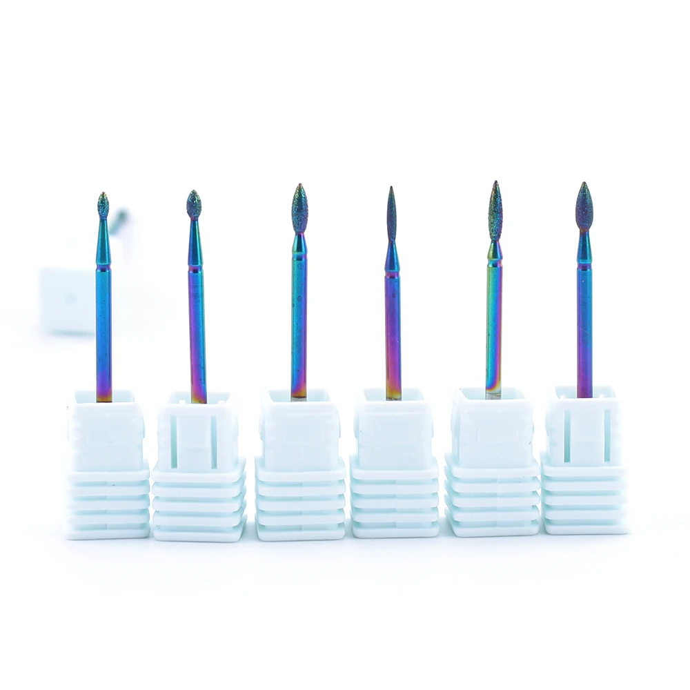 Rainbow Diamond Nail Drill Milling Cutter for Manicure Rotary Drill Bits Grinder Burr Cuticle Clean 29 Type