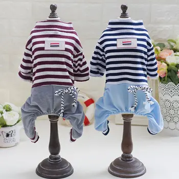 

Pet Super Costume Dogs Animals Clothes Small Soft Clothing Stripe Sweatshirt French Cute Bulldog Dog Autumn arnes para perro