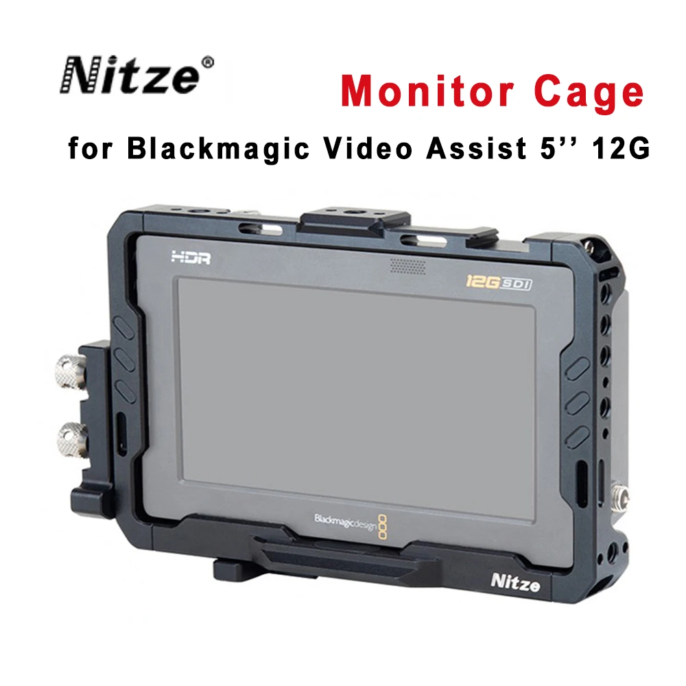 Nitze Jt-b01a Monitor Cage With Cable Clamp For Blackmagic Video Assist 5  Inch 12g-sdi Hdmi On Camera Field Monitor - Photo Studio Kits - AliExpress