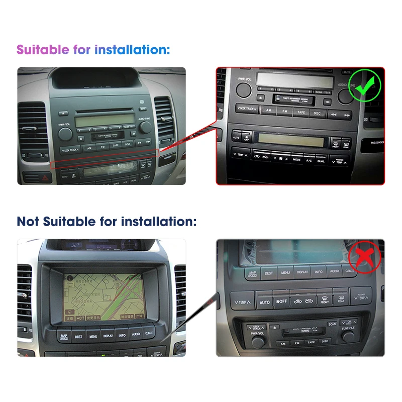 Cheap Vtopek Android Radio Multimedia player for Toyota Prado 2004-2009 Land Cruiser Navigation GPS stereo 4G Network WIFI DSP 4