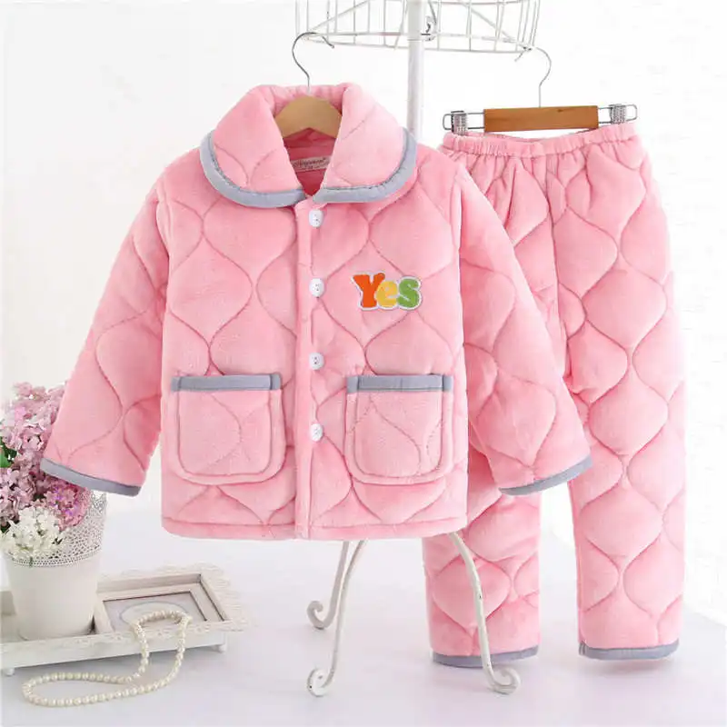 Pijama infantil; детская одежда; зимние пижамные комплекты; утепленная Пижама; комплект; детские пижамы; детская фланелевая одежда для сна; пижамы для младенцев - Цвет: 6175 pajama sets