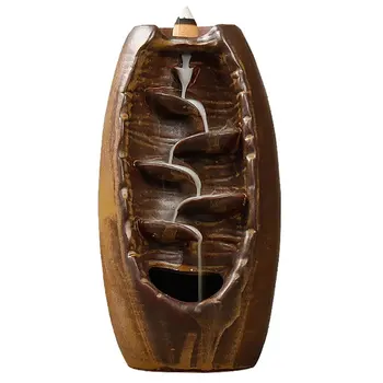 

Backward incense burner stone Glazed pottery Living Room Decorations Aromatherapy Diffusers Ornament Home