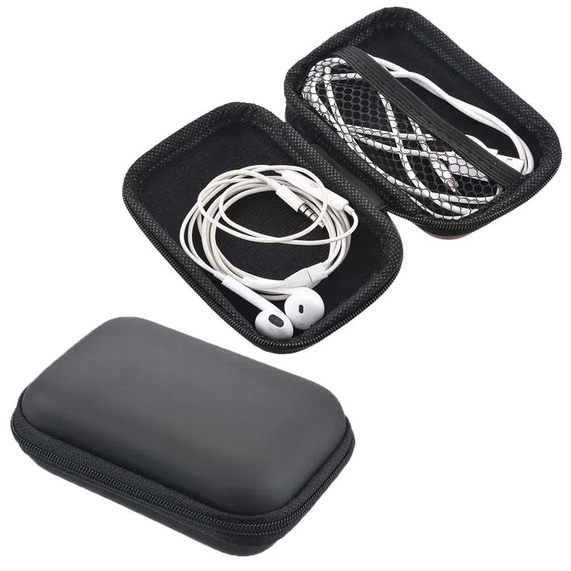 Портативный чехол для переноски для iPod/MP3/наушники/USB кабель сетка карманы Органайзер проводов для наушников коробка сумки