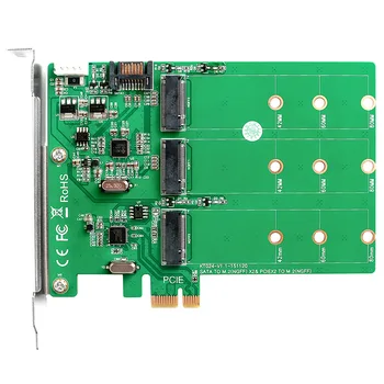 

MAIWO KT024 Riser Card SATA to NGFFx2 PCIE TO M.2 (NGFF) SSD Adapter